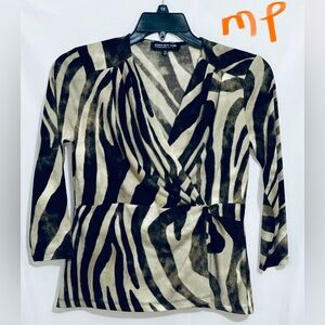 LADIES BLACK & BEIGE GORGEOUS TOP